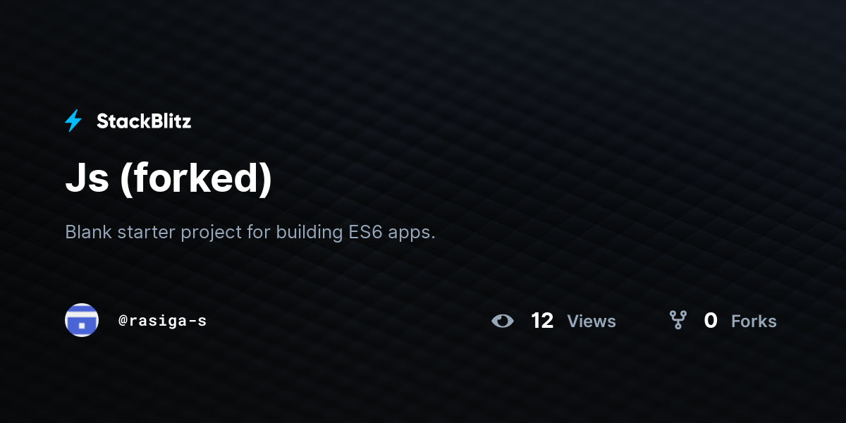 Js (forked) - StackBlitz