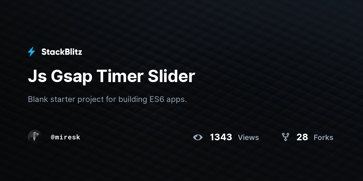 Js Gsap Timer Slider - StackBlitz