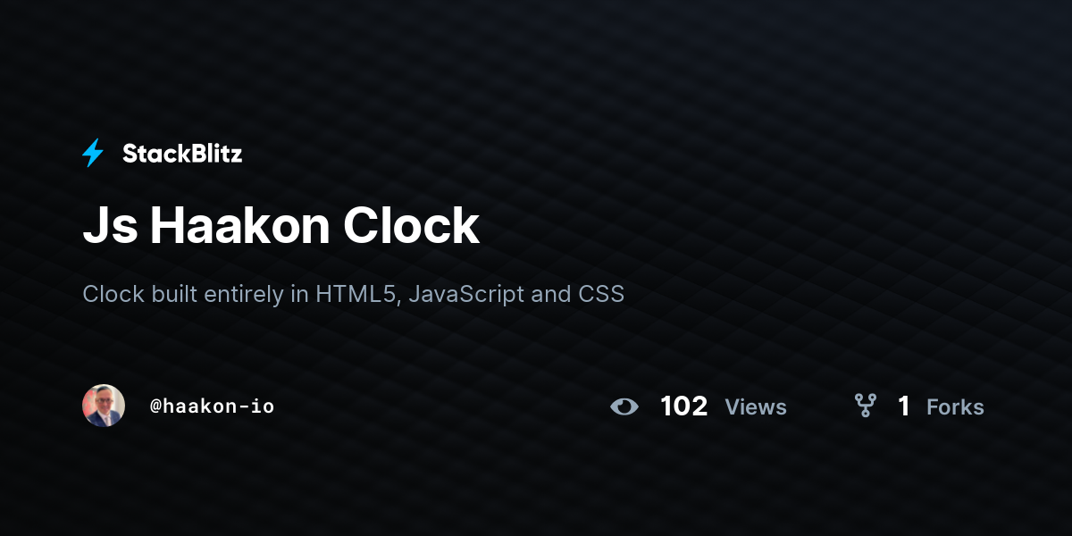 Js Haakon Clock - StackBlitz