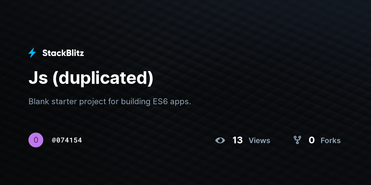Js (duplicated) - StackBlitz