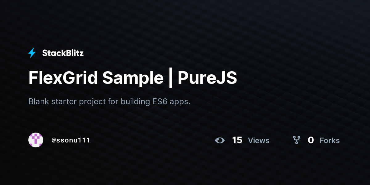 FlexGrid Sample | PureJS - StackBlitz