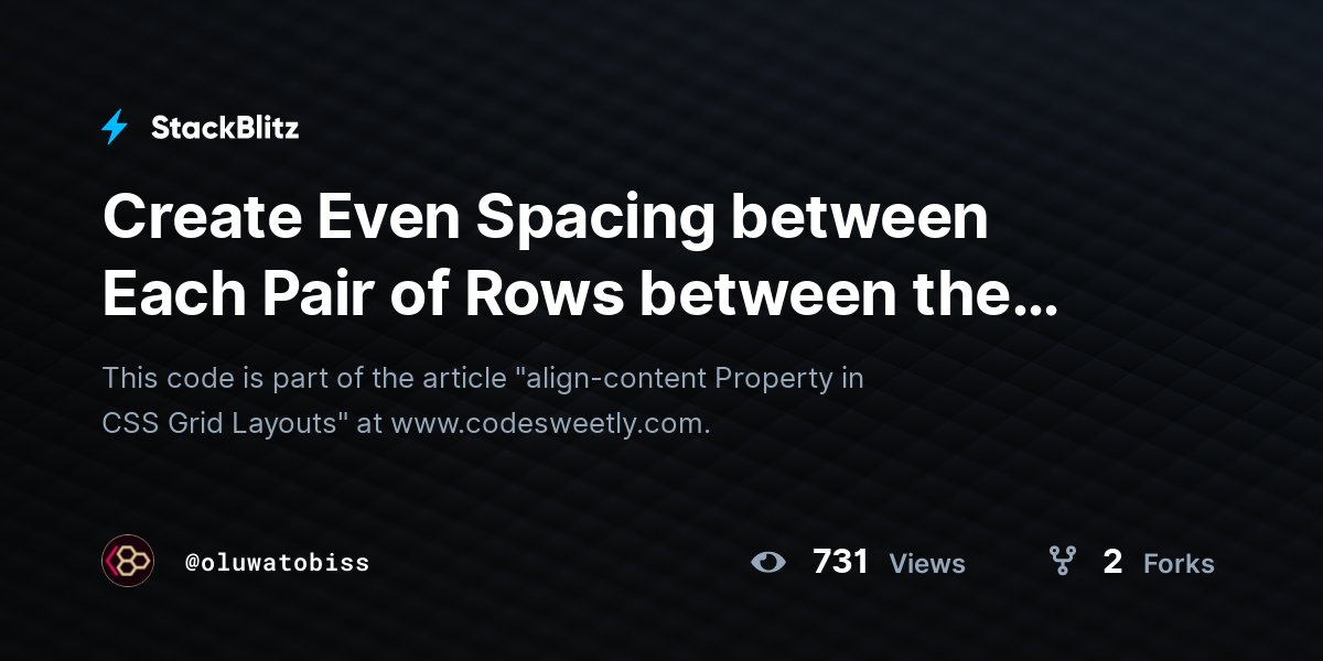 Create Even Spacing between Each Pair of Rows between the First and ...
