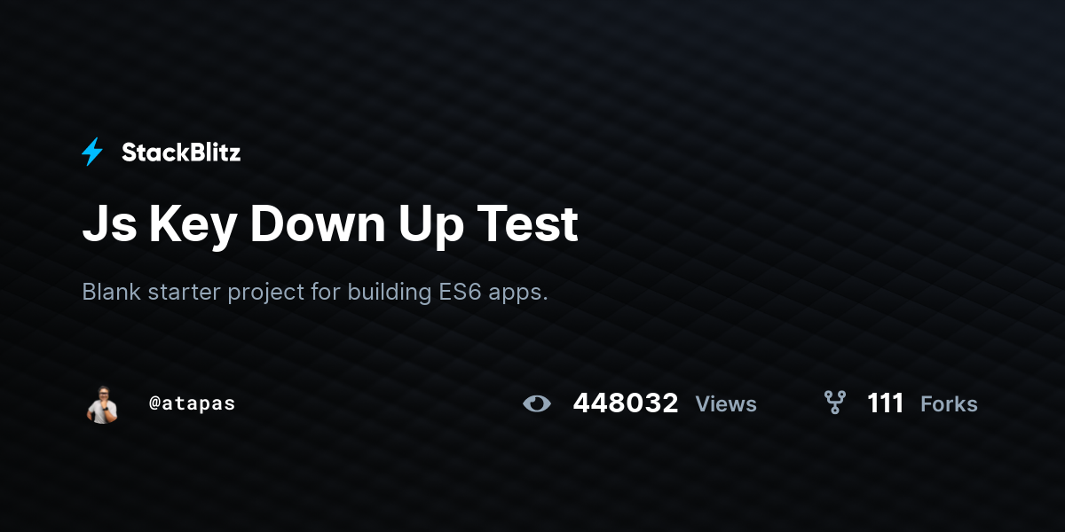Js Key Down Up Test - StackBlitz