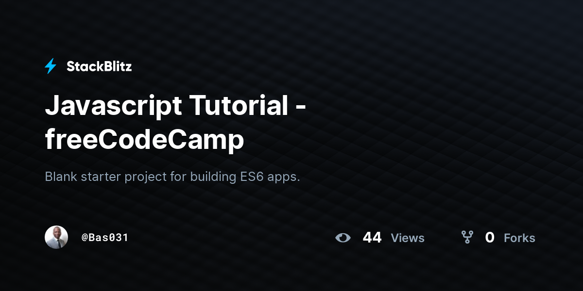 Freecodecamp Javascript Tutorial