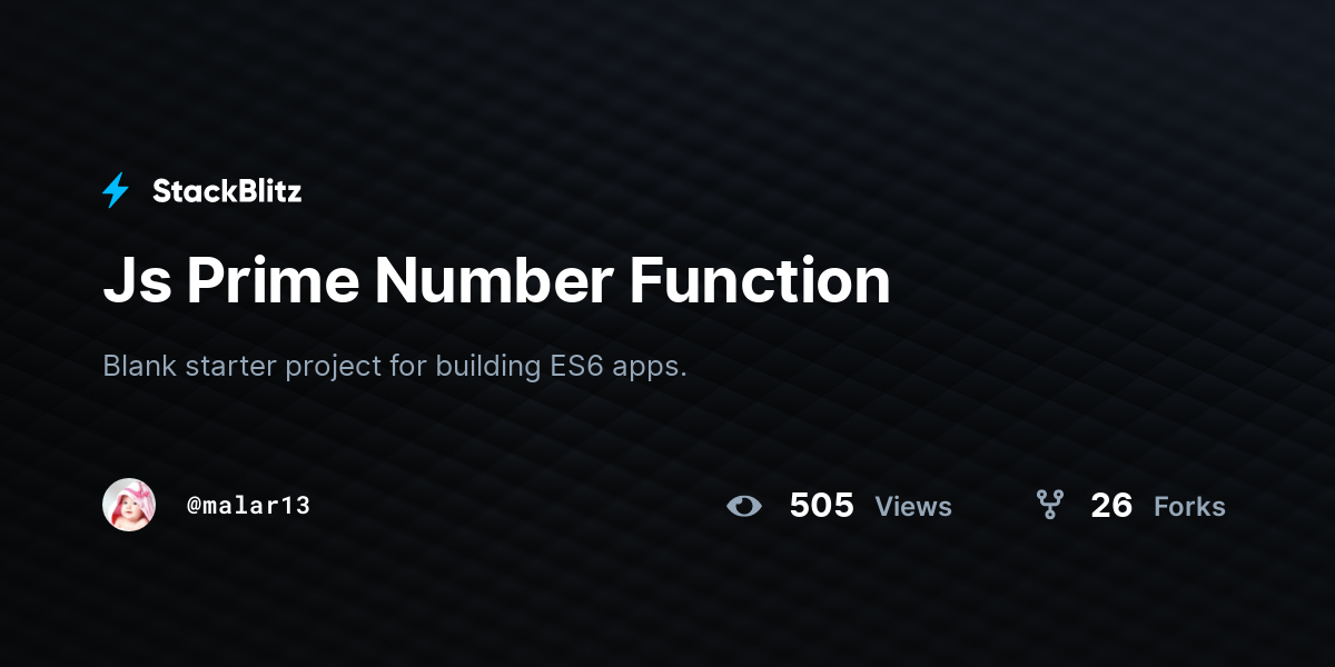 prime number function in js