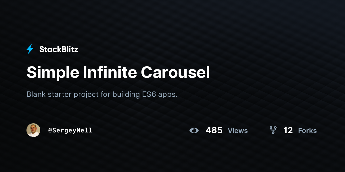 Simple Infinite Carousel - StackBlitz