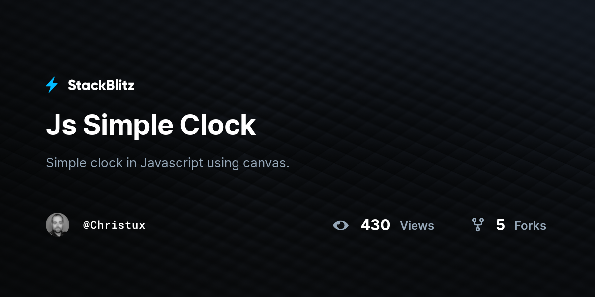 Js Simple Clock - StackBlitz