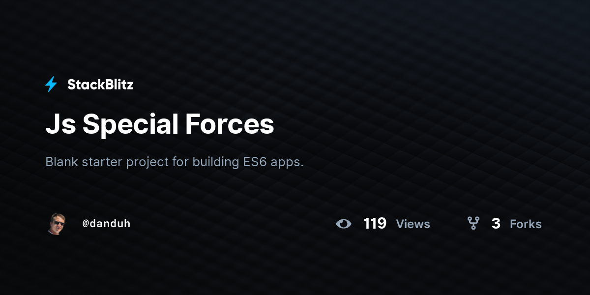 Js Special Forces - StackBlitz
