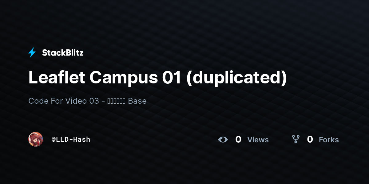 Leaflet Campus 01 (duplicated) - StackBlitz