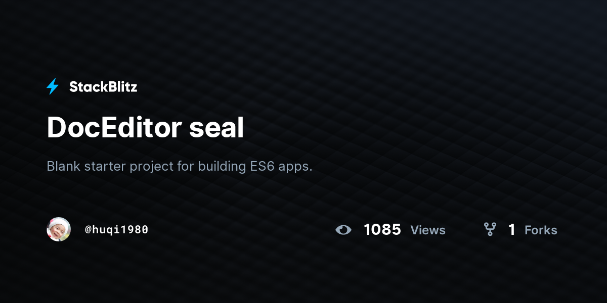 DocEditor seal - StackBlitz
