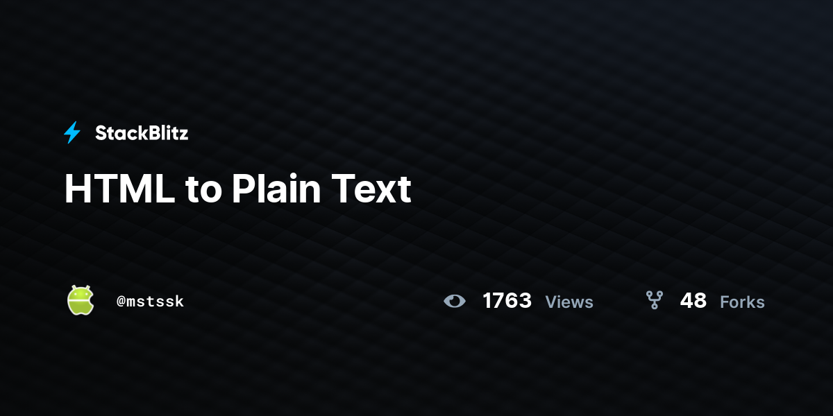 html-to-plain-text-stackblitz