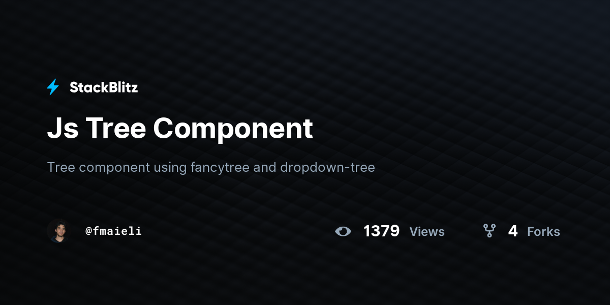 Js Tree Component - StackBlitz