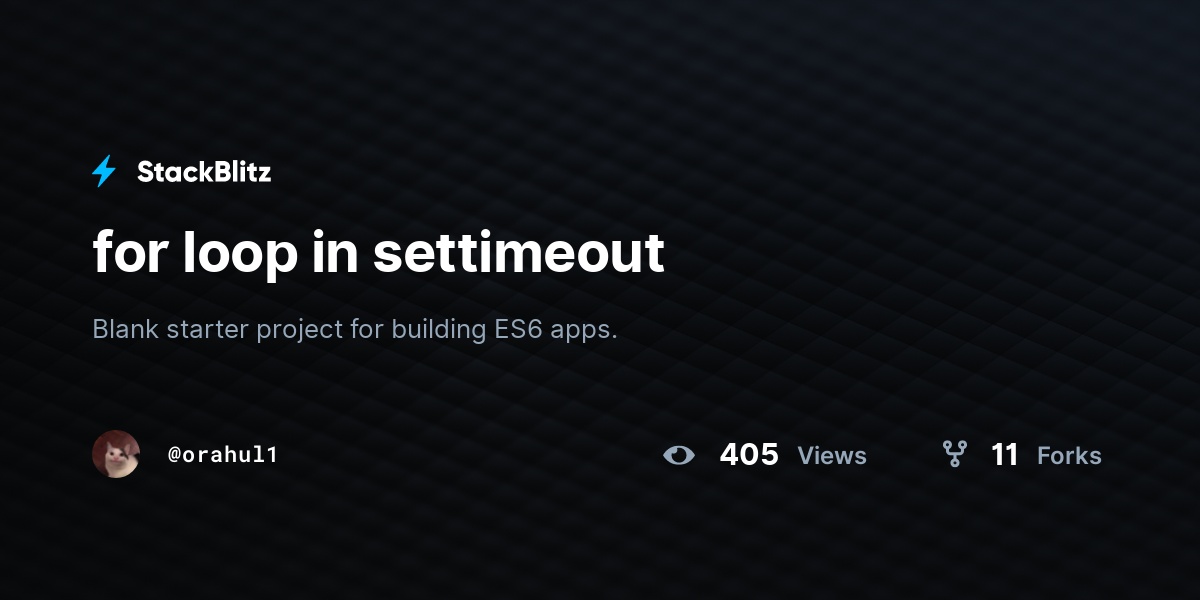 Settimeout Inside For Loop