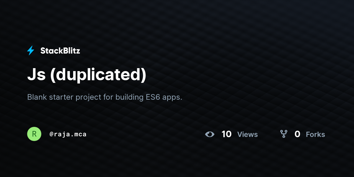 Js (duplicated) - StackBlitz