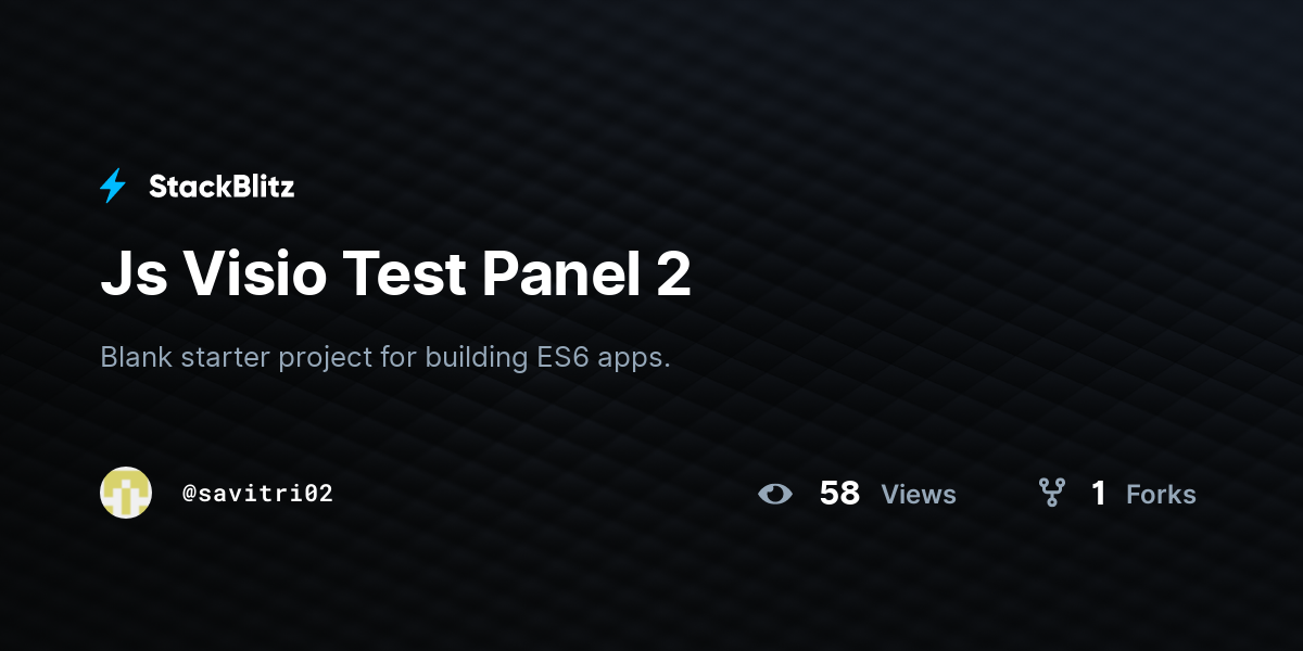 Js Visio Test Panel 2 - StackBlitz