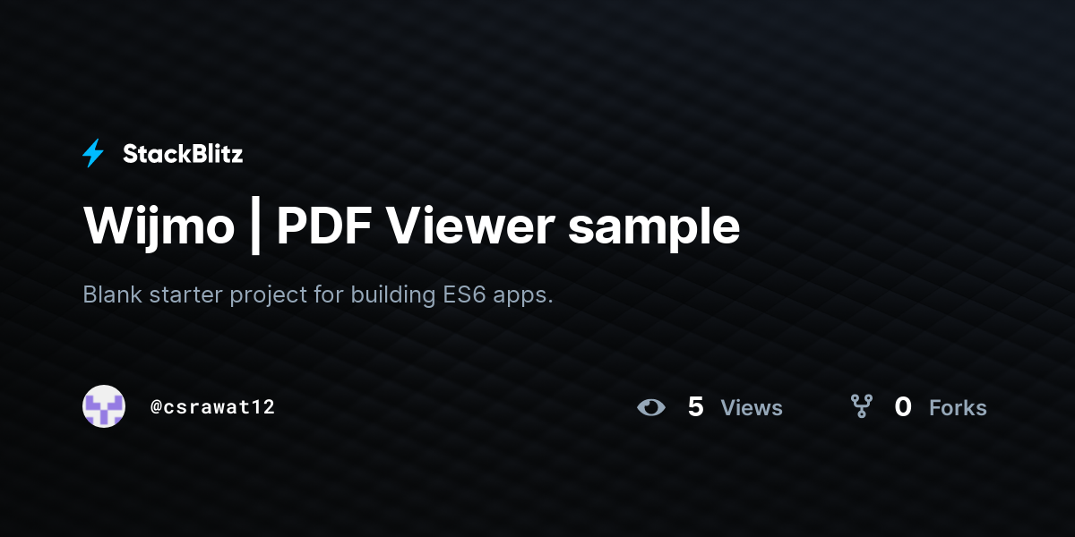 Wijmo | PDF Viewer sample - StackBlitz