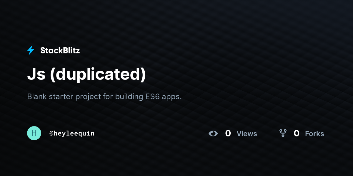 Js (duplicated) - StackBlitz