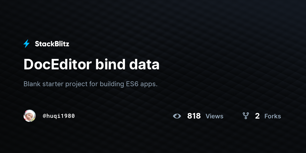 DocEditor bind data - StackBlitz