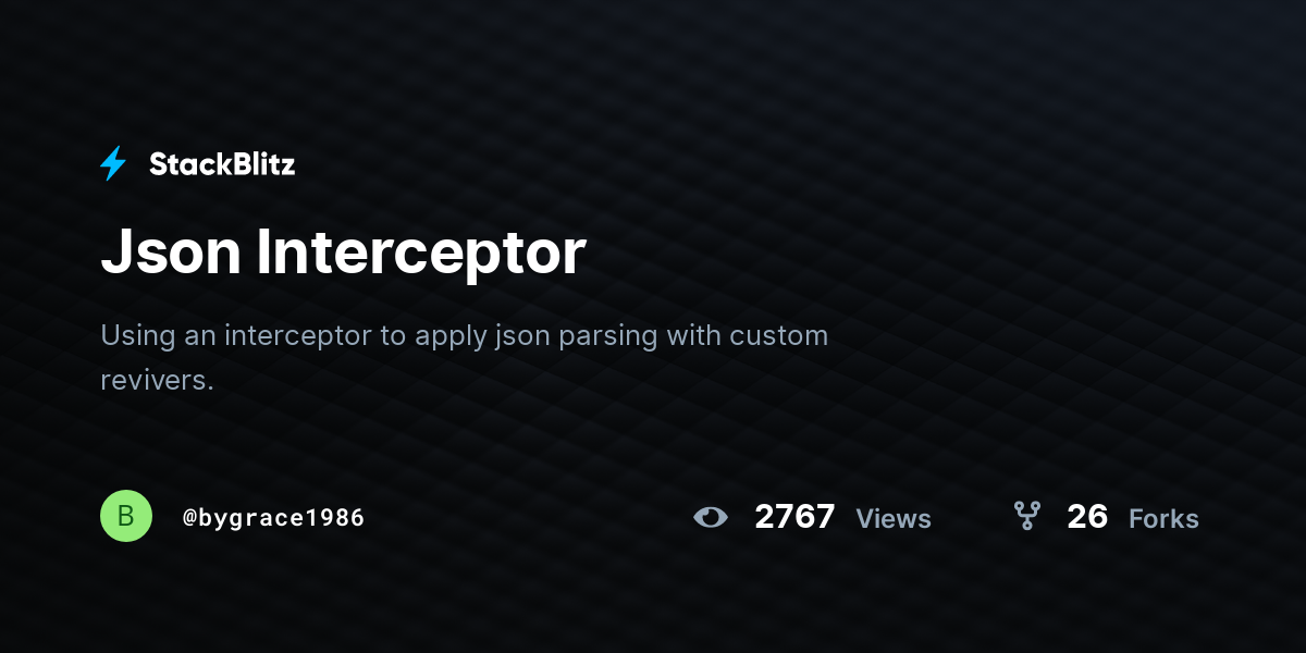 Json Interceptor - StackBlitz