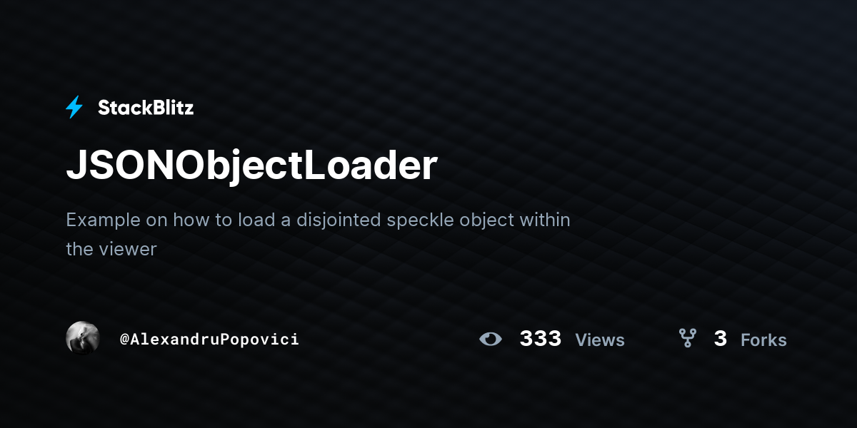 JSONObjectLoader - StackBlitz