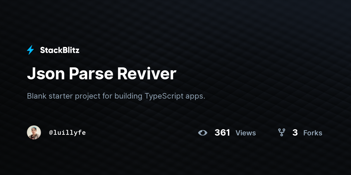 json-parse-reviver-stackblitz