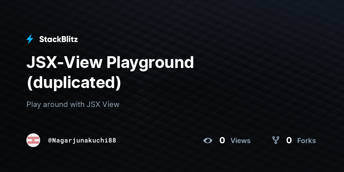 JSX-View Playground (duplicated) - StackBlitz