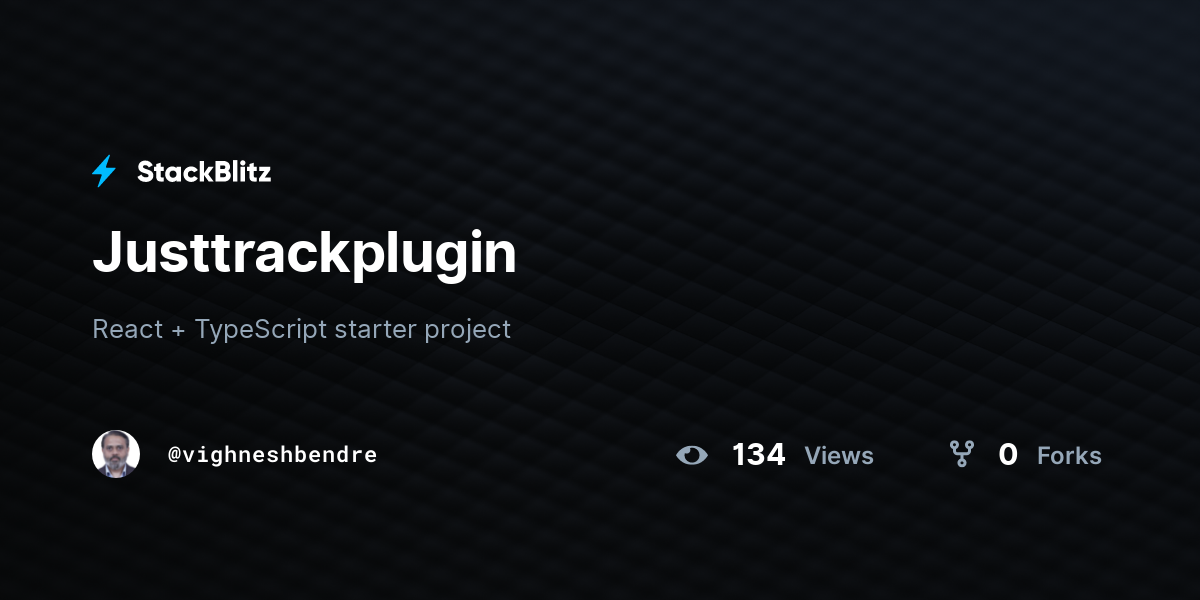 Justtrackplugin - StackBlitz