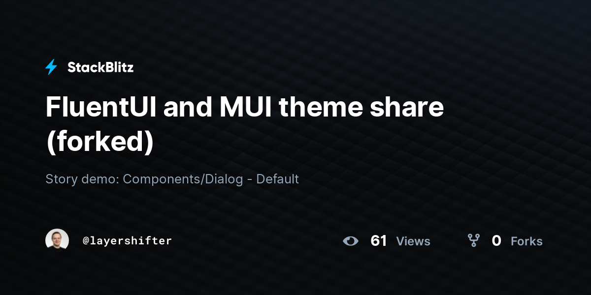 FluentUI and MUI theme share (forked) - StackBlitz