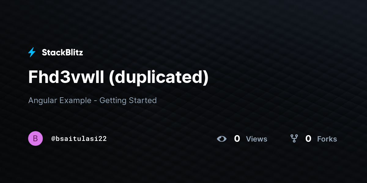Fhd3vwll (duplicated) - StackBlitz