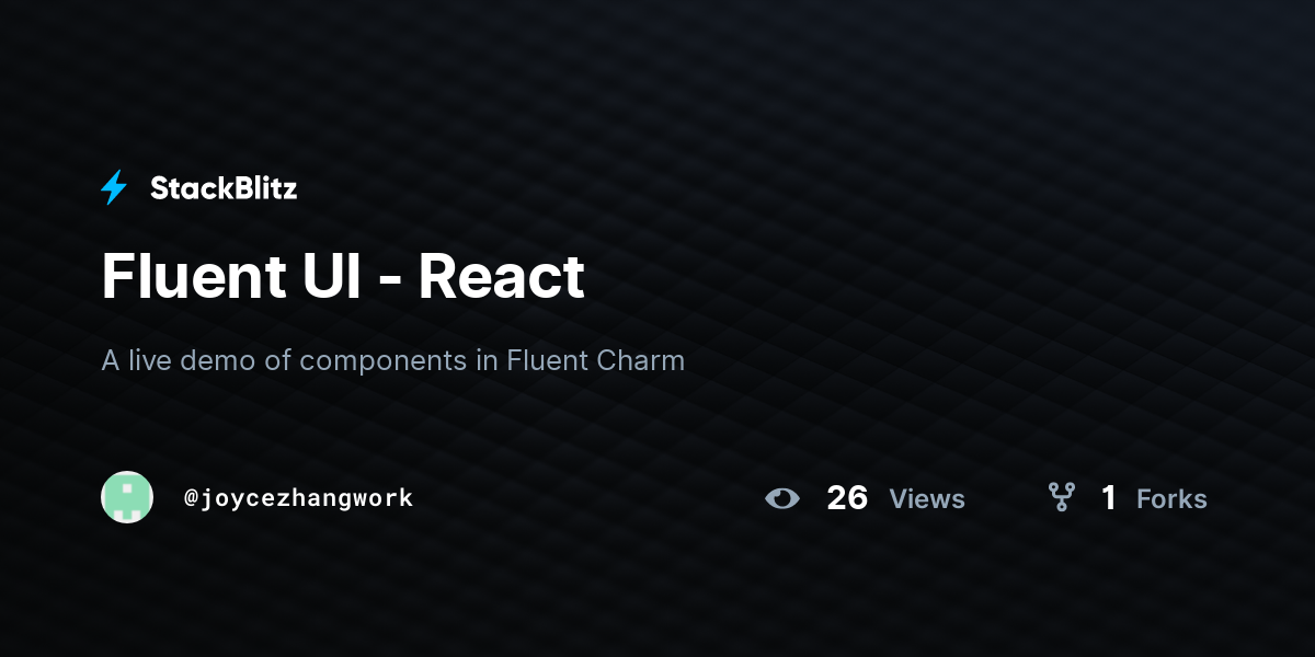 Fluent UI - React - StackBlitz