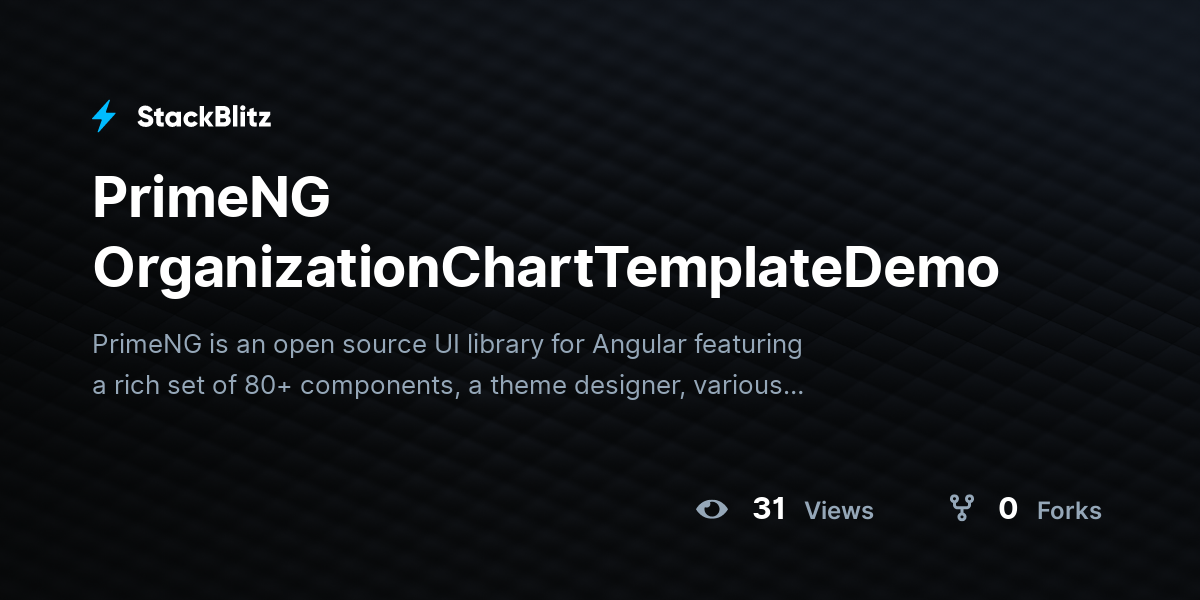 PrimeNG OrganizationChartTemplateDemo - StackBlitz
