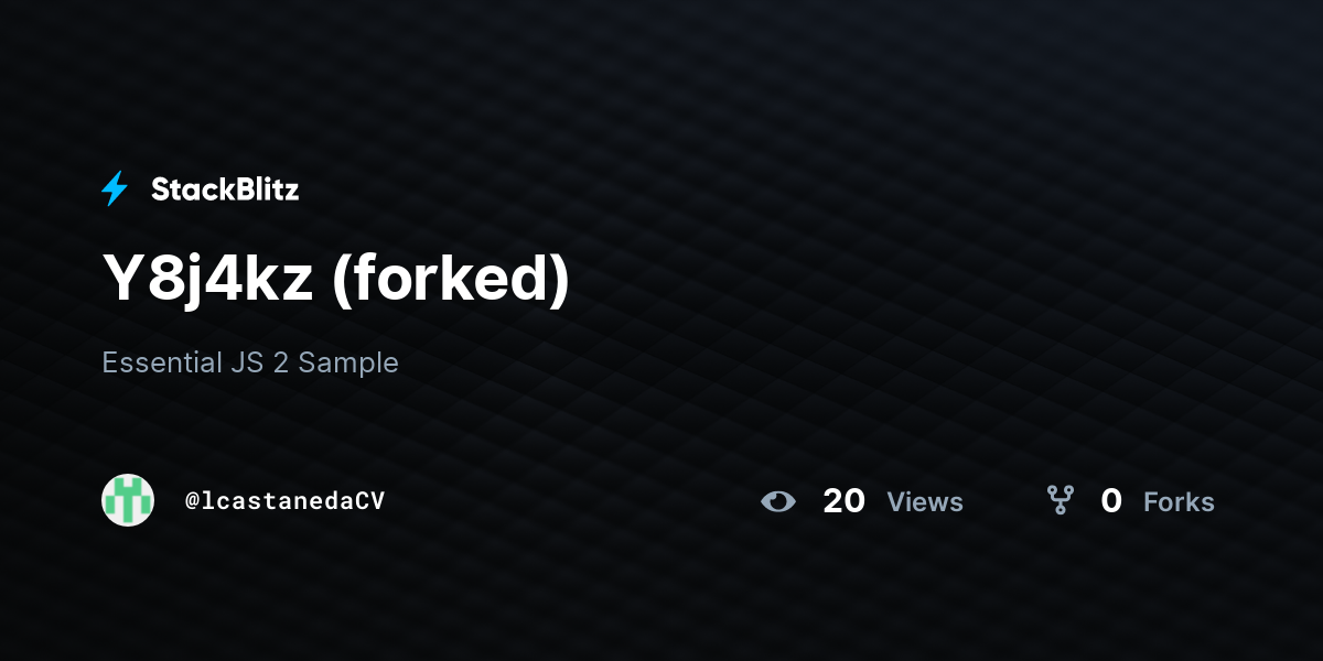 Y8j4kz (forked) - StackBlitz
