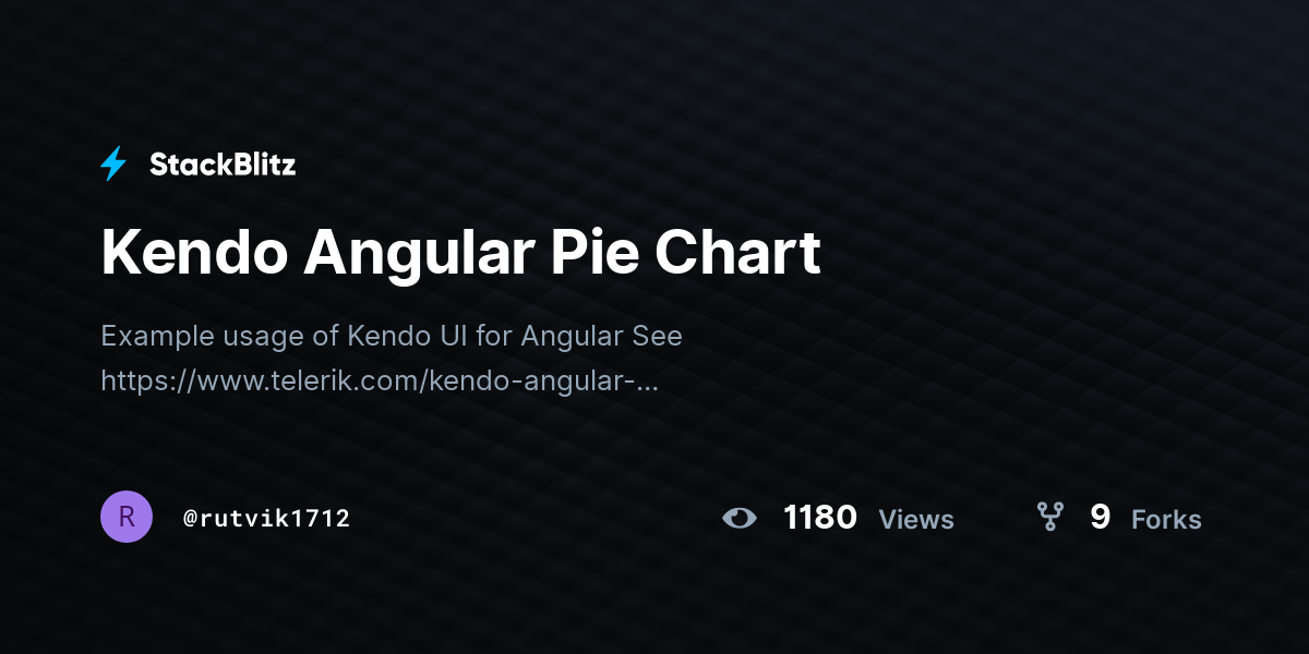 Kendo Angular Pie Chart - StackBlitz