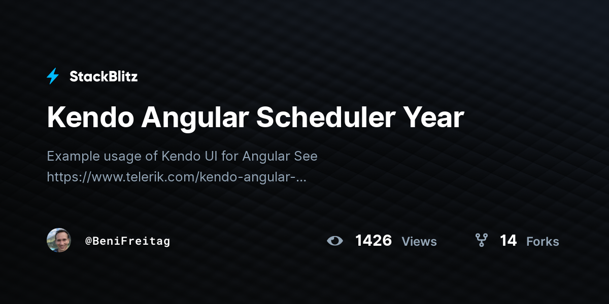 Kendo Angular Scheduler Year - StackBlitz
