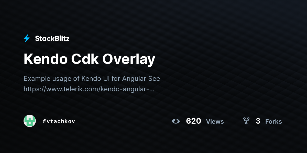 Kendo Cdk Overlay - StackBlitz
