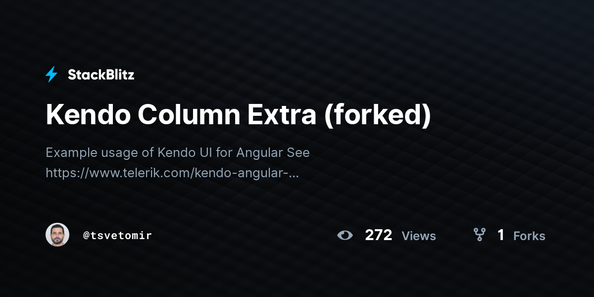 Kendo Column Extra (forked) - StackBlitz