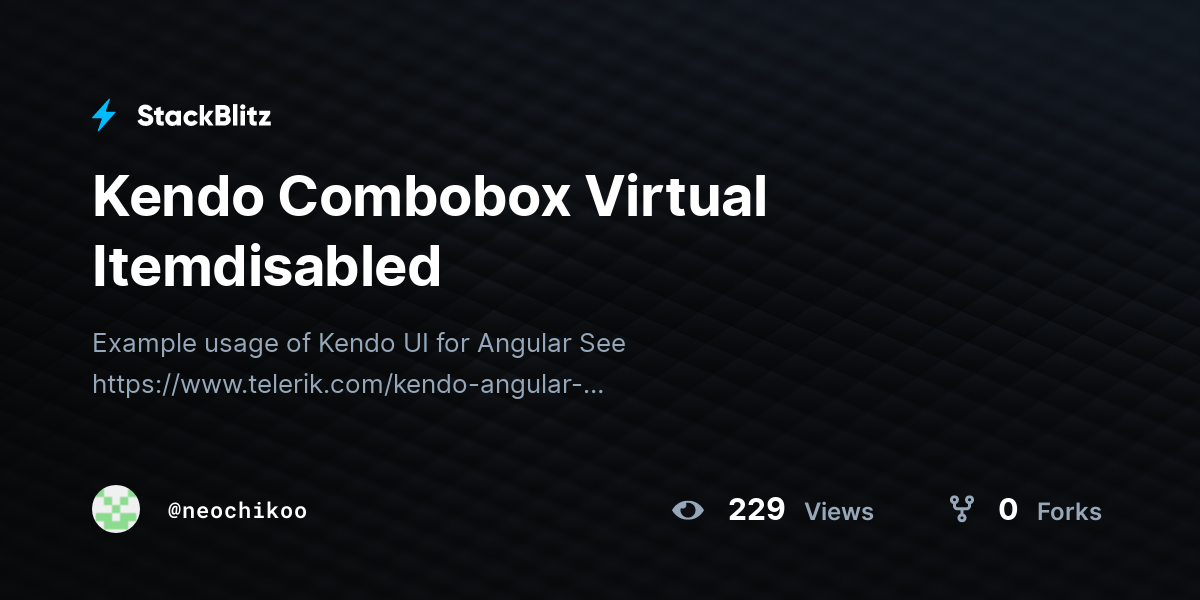 Kendo Combobox Virtual Itemdisabled - StackBlitz