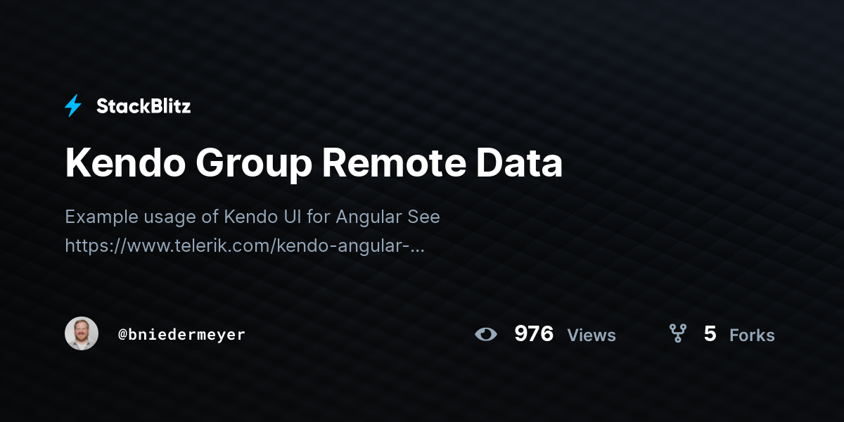 Kendo Group Remote Data - StackBlitz