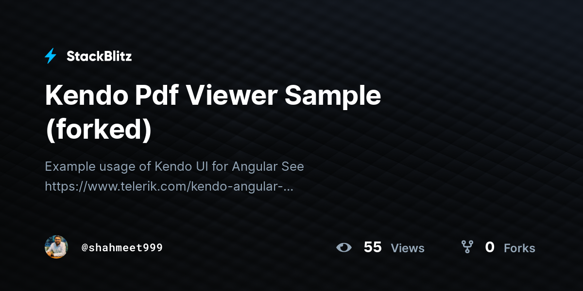 Kendo Pdf Viewer Sample (forked) - StackBlitz
