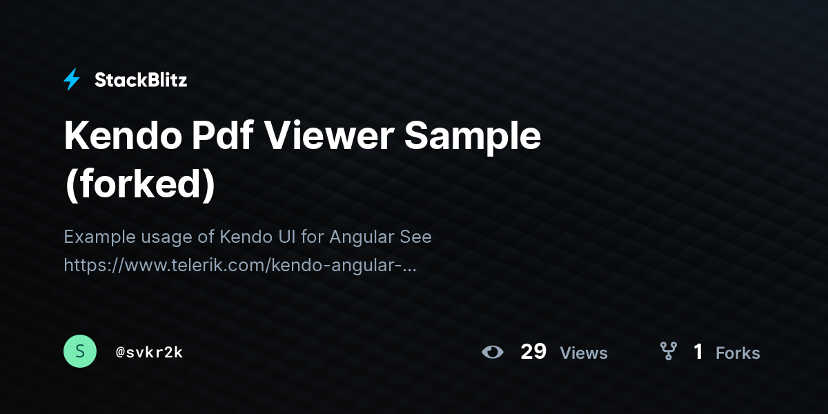 Kendo Pdf Viewer Sample (forked) - StackBlitz