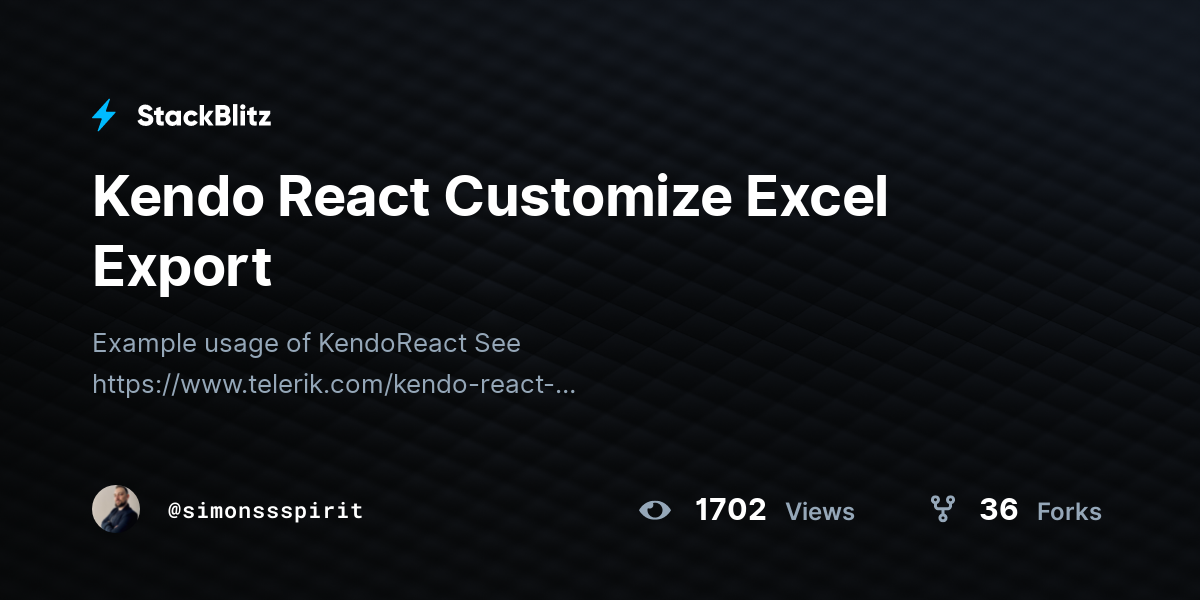 kendo-react-customize-excel-export-stackblitz