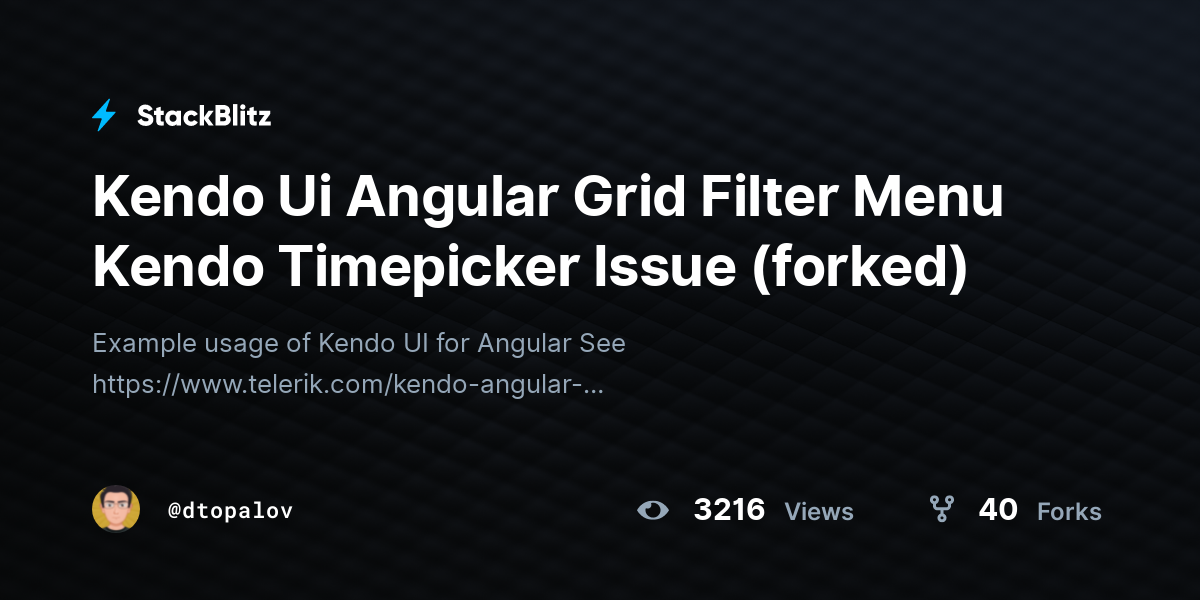 Kendo Ui Angular Grid Filter Menu Kendo Timepicker Issue (forked ...