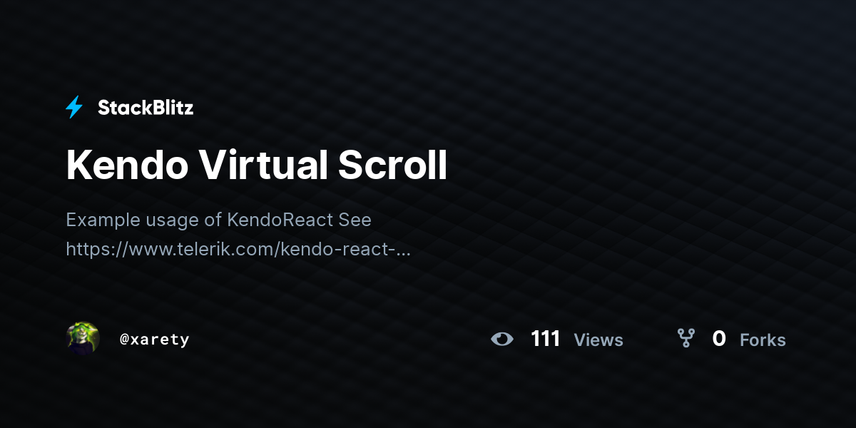 Kendo Virtual Scroll - StackBlitz