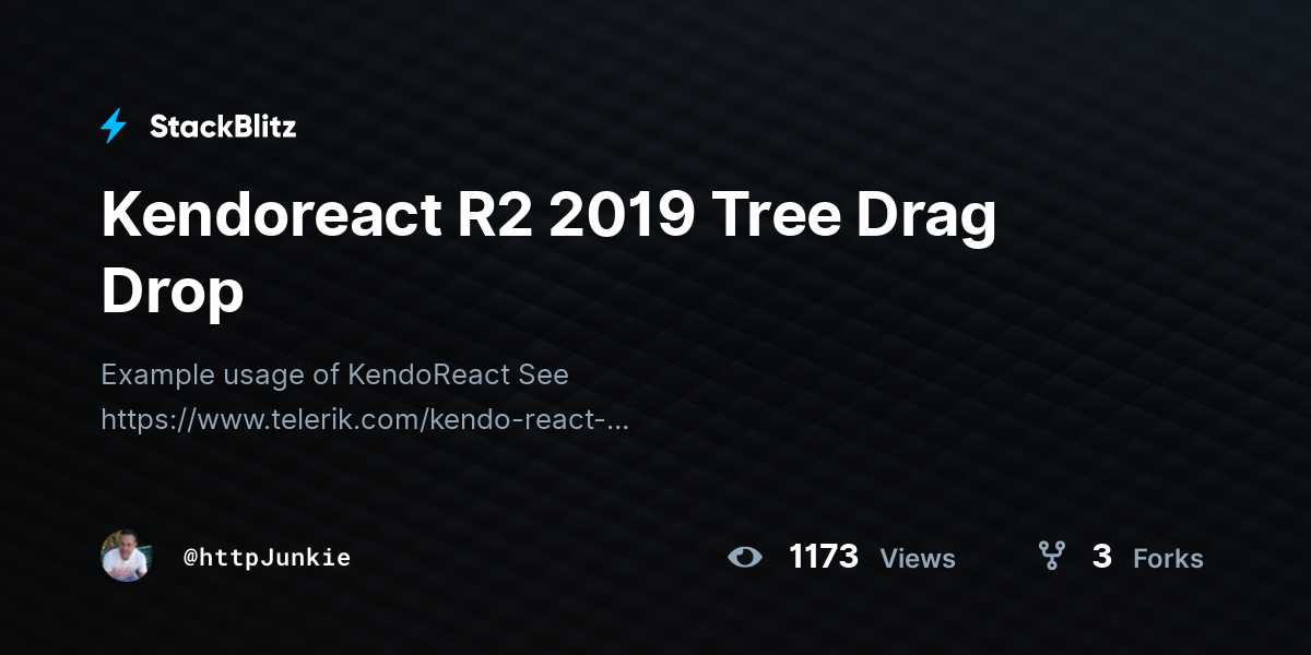 Kendoreact R2 2019 Tree Drag Drop - StackBlitz