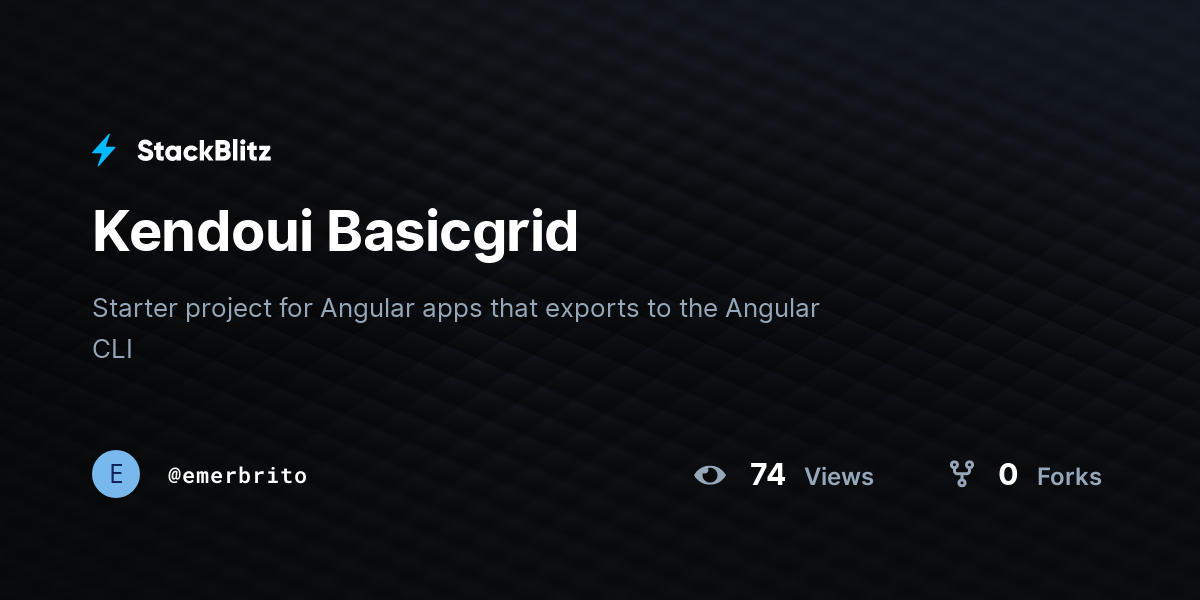Kendoui Basicgrid - StackBlitz