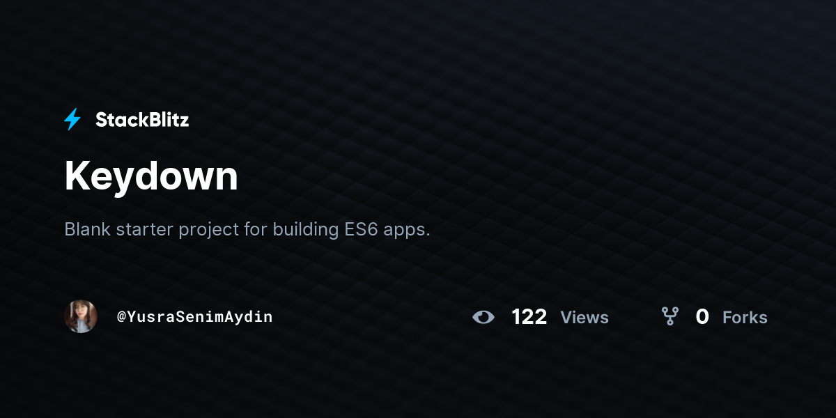 Keydown - StackBlitz