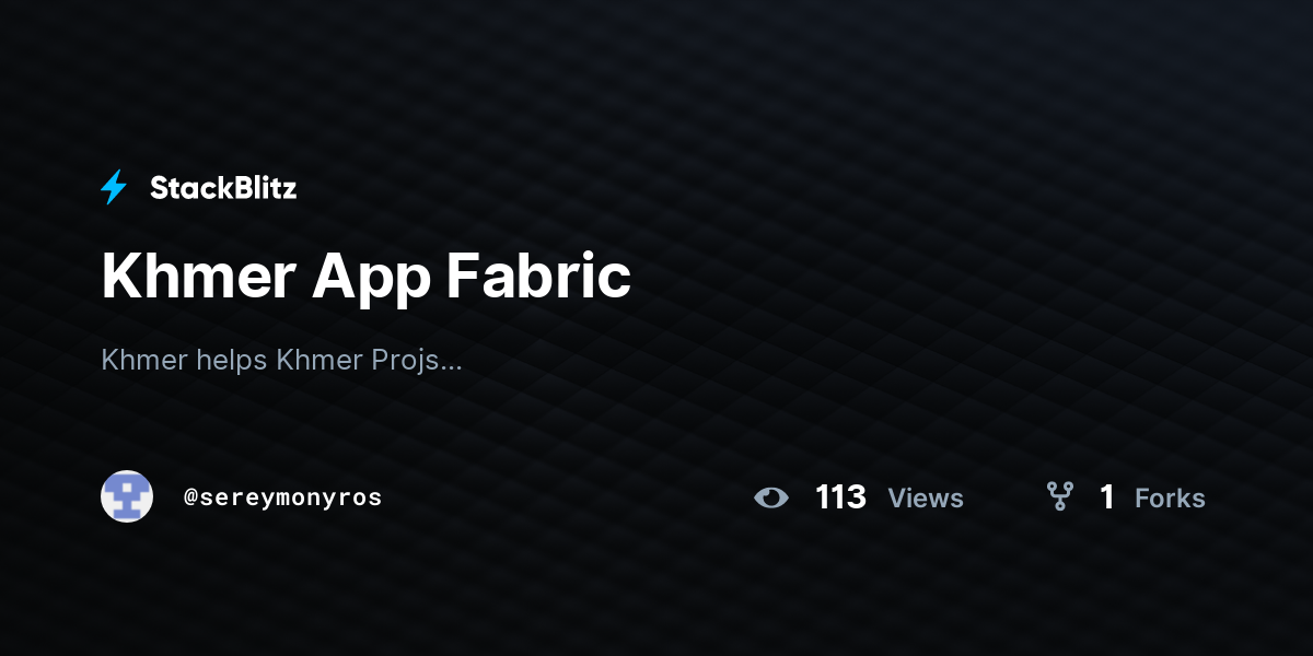 Khmer App Fabric - StackBlitz