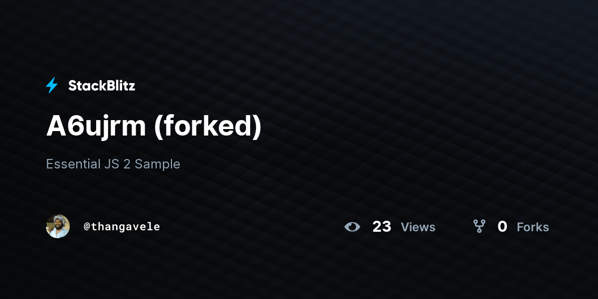 A6ujrm (forked) - StackBlitz