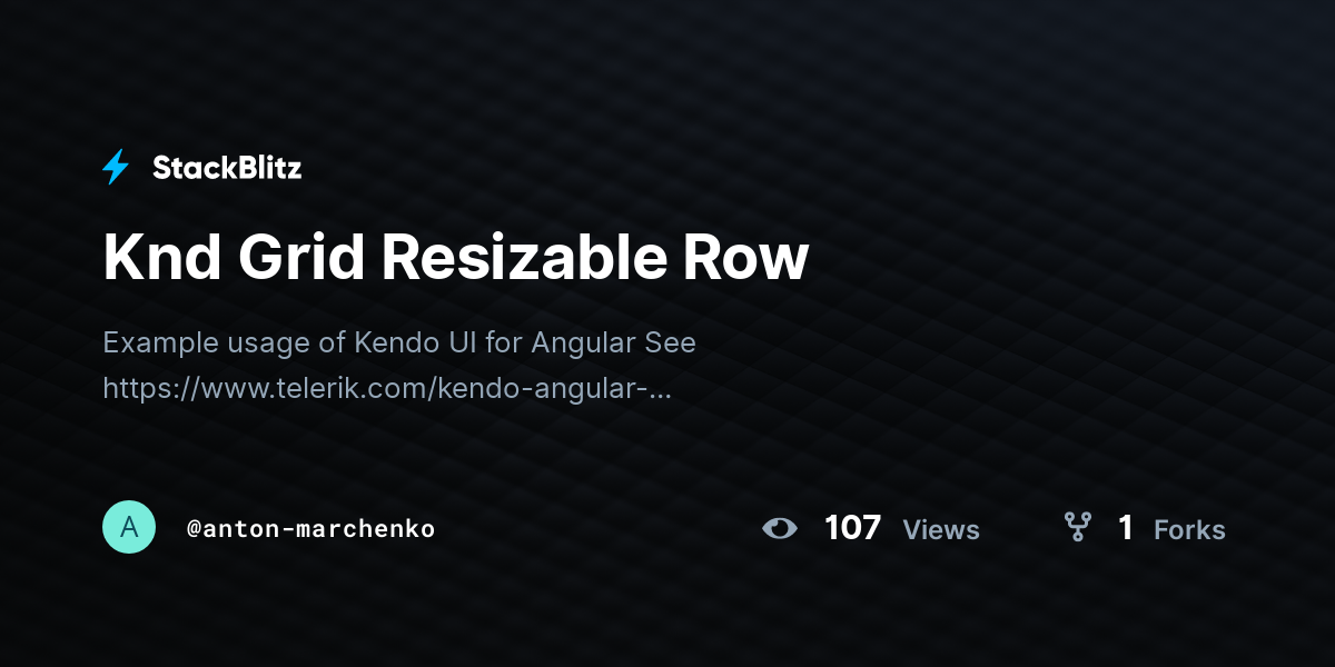 Knd Grid Resizable Row - StackBlitz