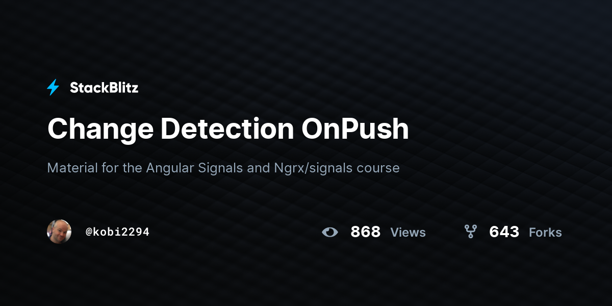 Change Detection OnPush - StackBlitz
